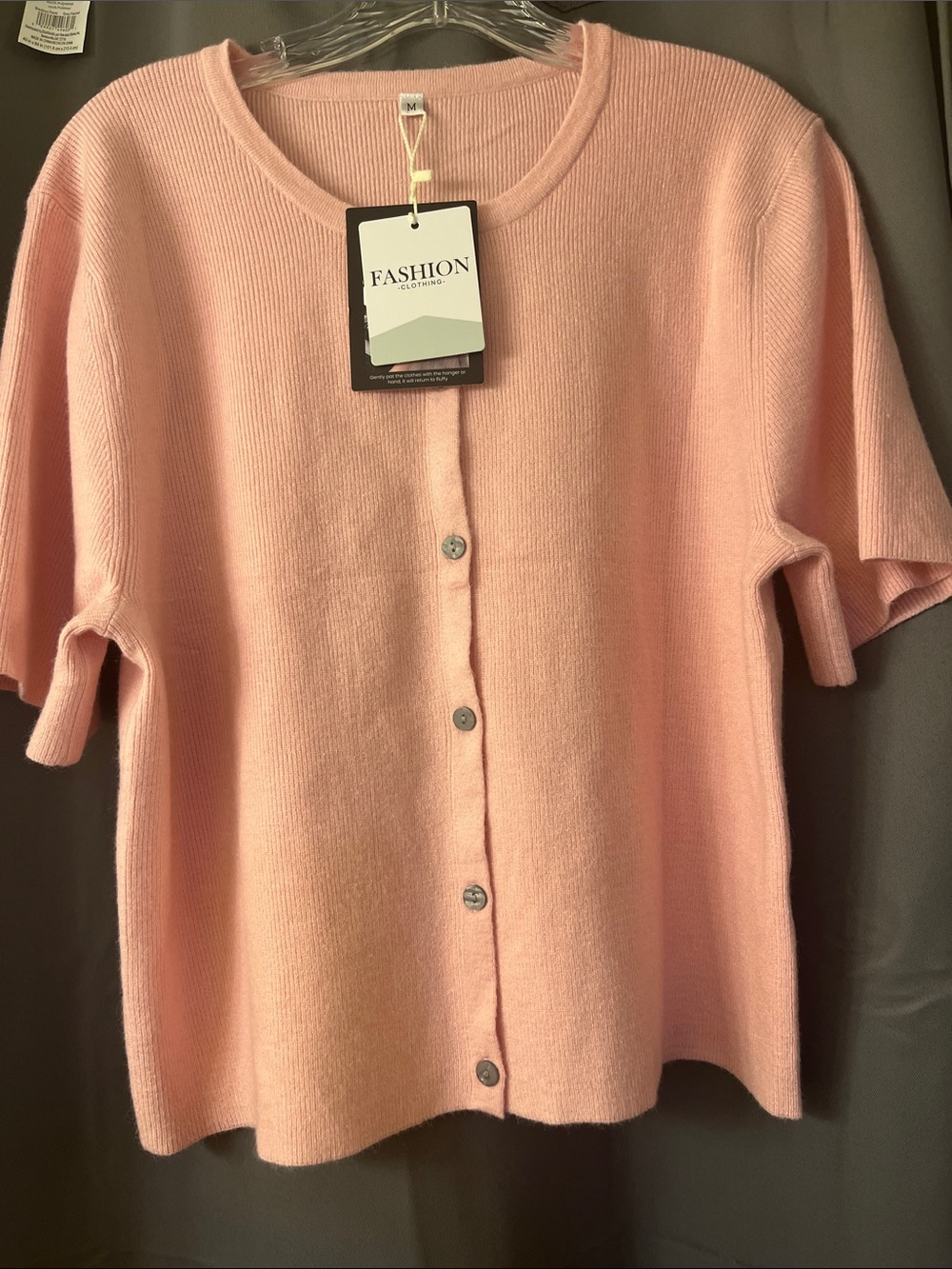 NWT! Pink Button-Front Women's sweater!